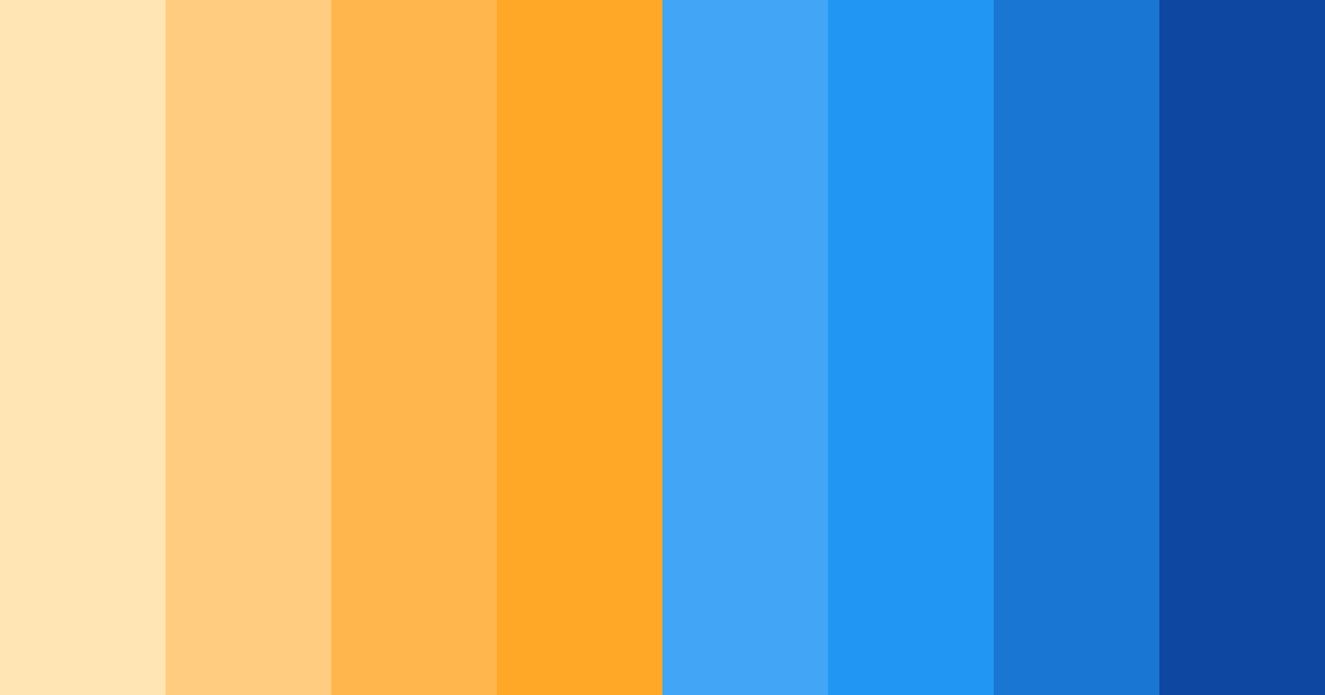 Download orange blue color palette PNG image (landscape)