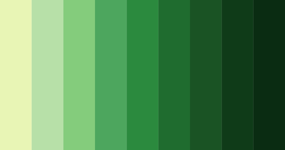 Download green gardening color palette PNG image (landscape)
