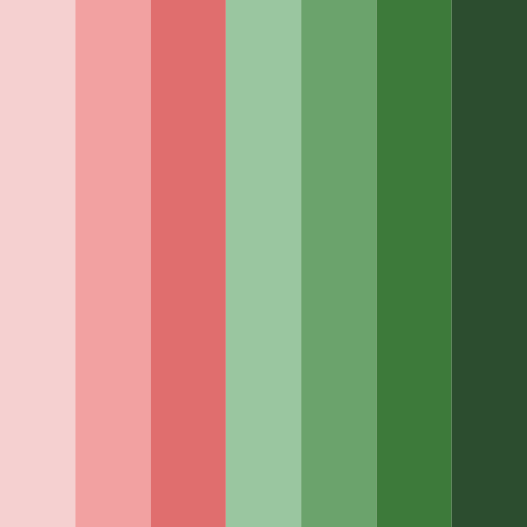 Download blushing evergreen color palette PNG image (square)