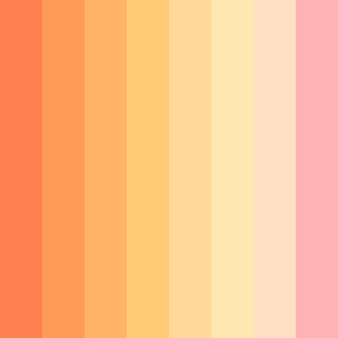 Download heatwave serenity color palette PNG image (square)