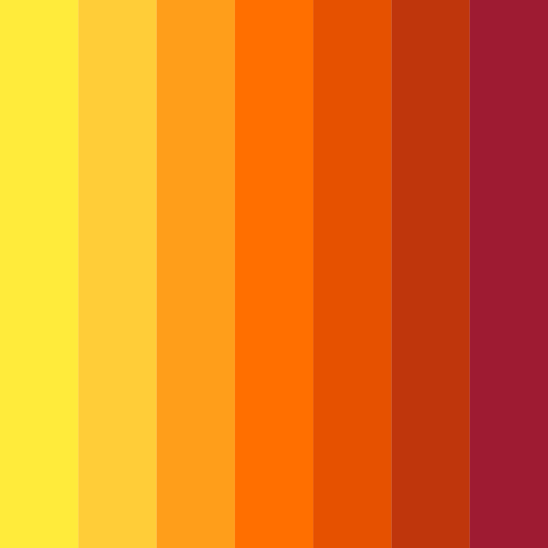 Download sunset blaze color palette PNG image (square)