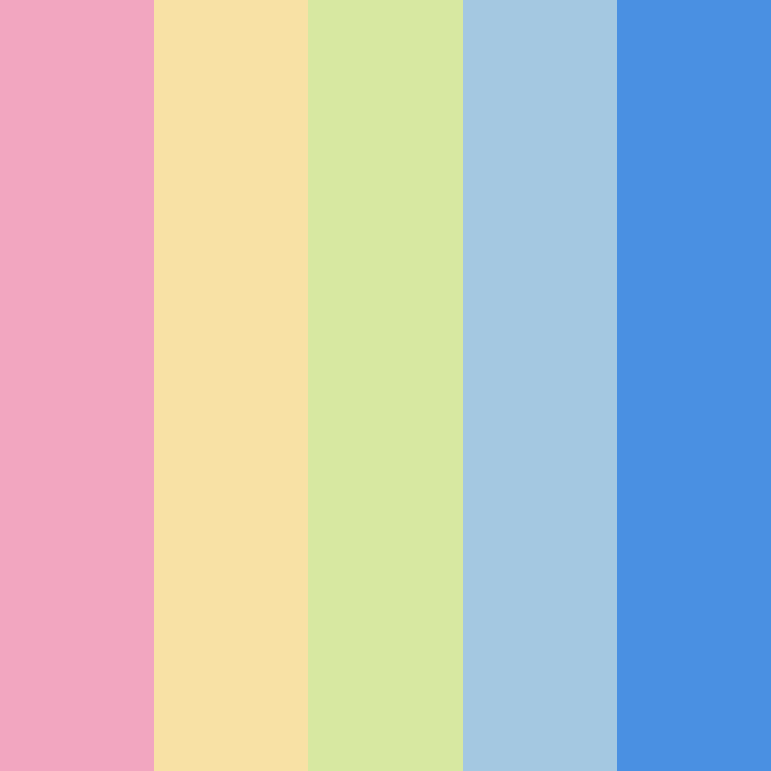Download whimsical garden color palette PNG image (square)