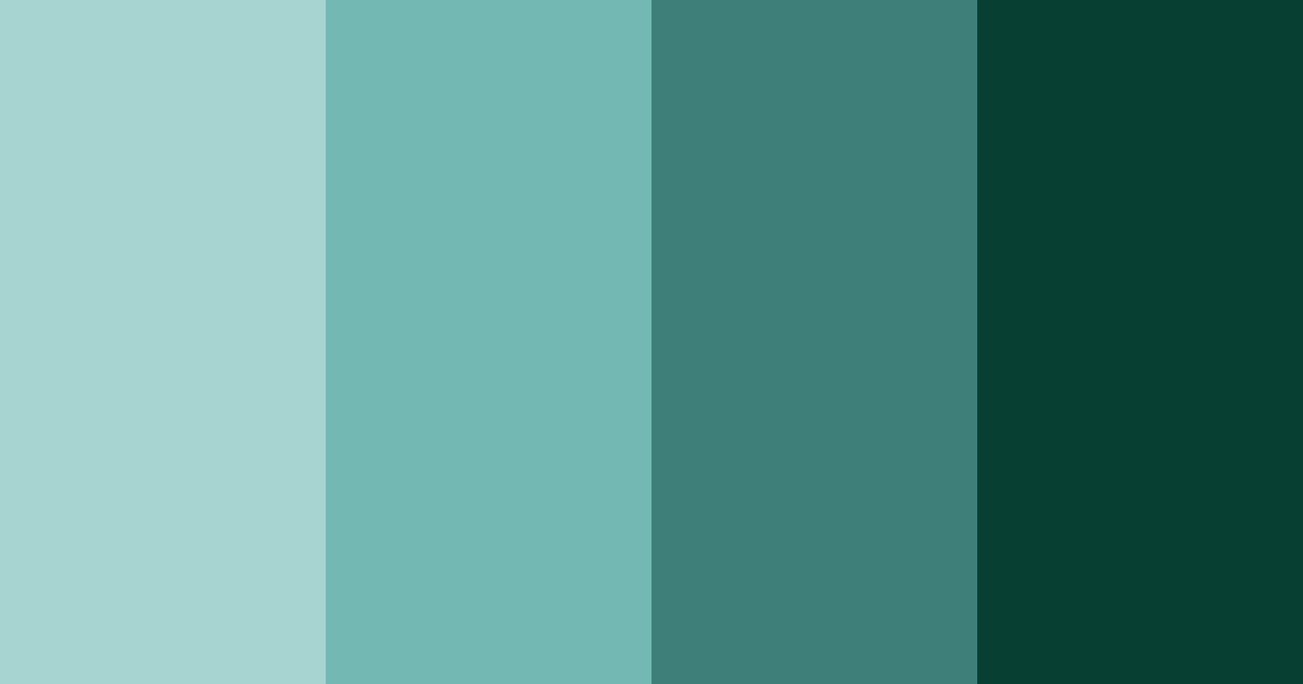 Download deep teal tranquility color palette PNG image (landscape)