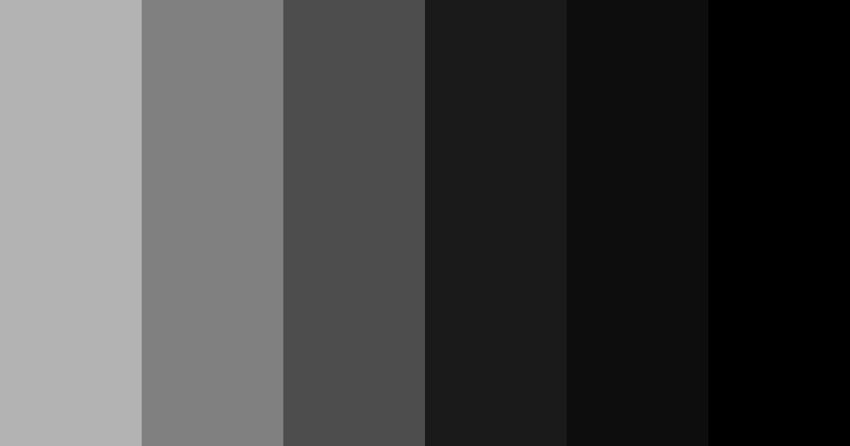 Download shades of black color palette PNG image (landscape)