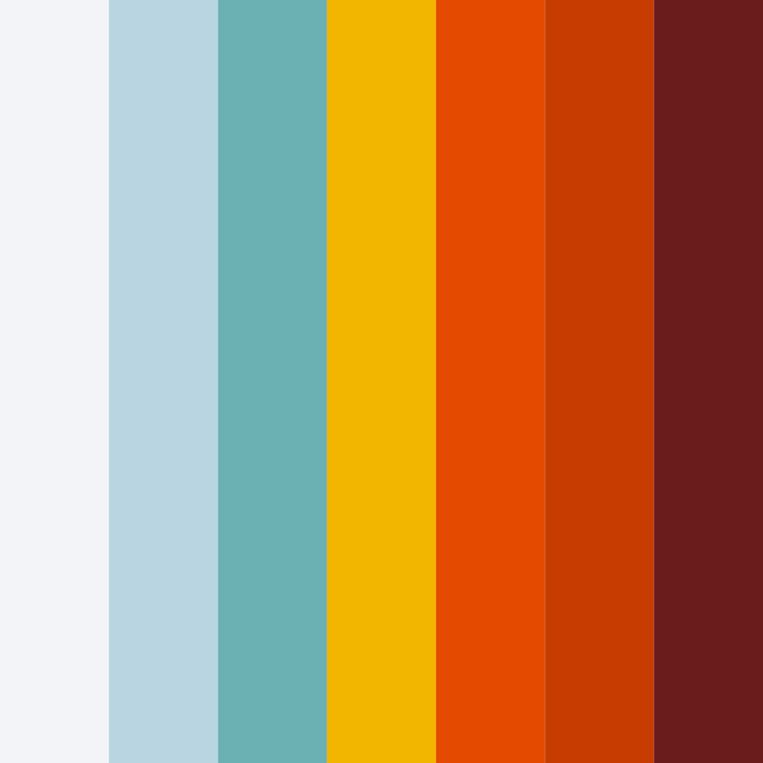 Download teal sunset color palette PNG image (square)