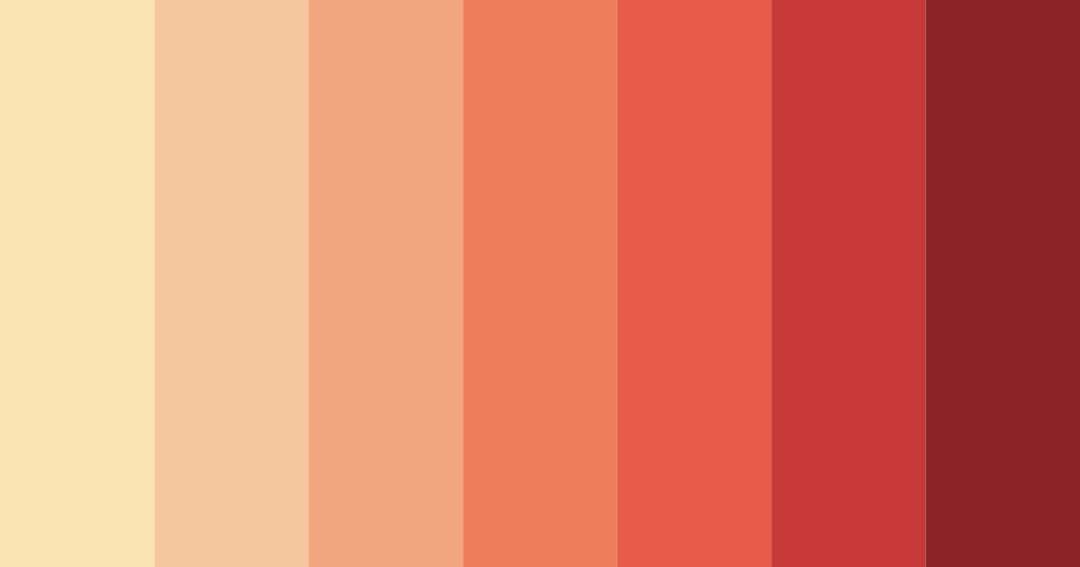 Download red summer color palette PNG image (landscape)