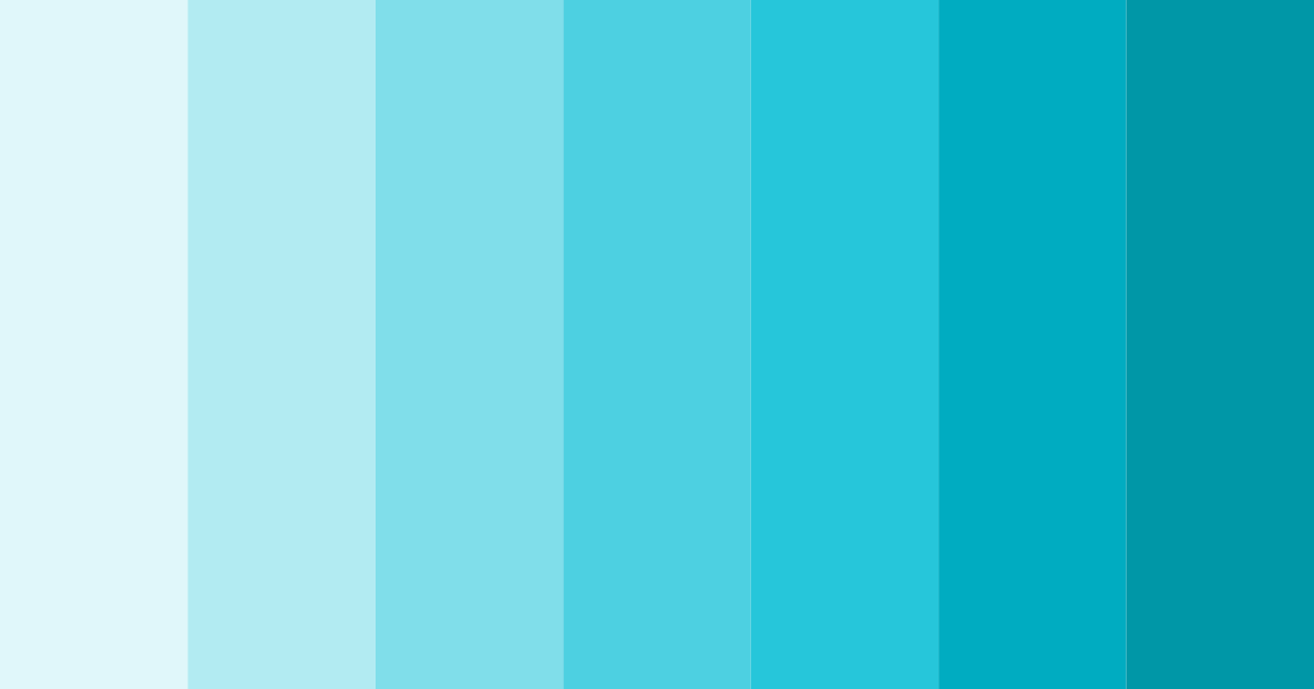 Download turquoise summer sky color palette PNG image (landscape)