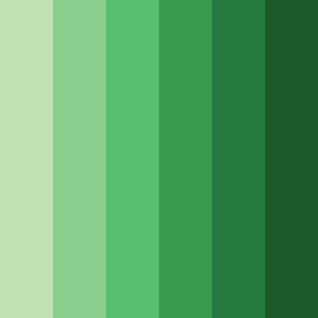Download shades of green forest color palette PNG image (square)