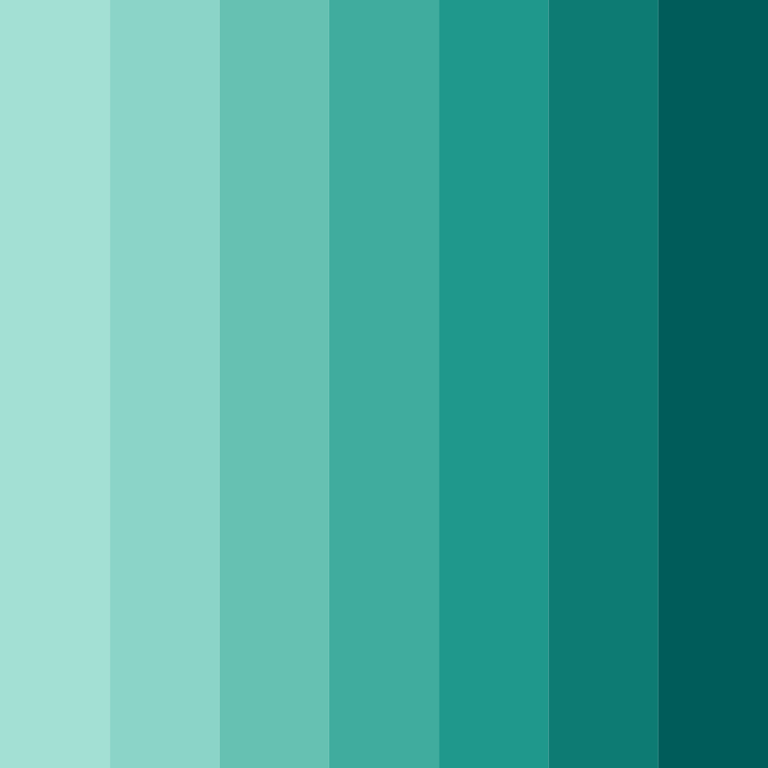 Download shades of blue-green color palette PNG image (square)