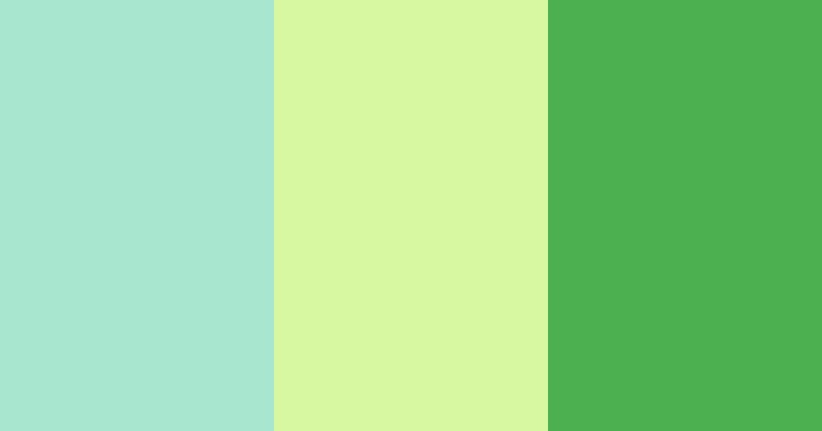 Download emerald harmony color palette PNG image (landscape)