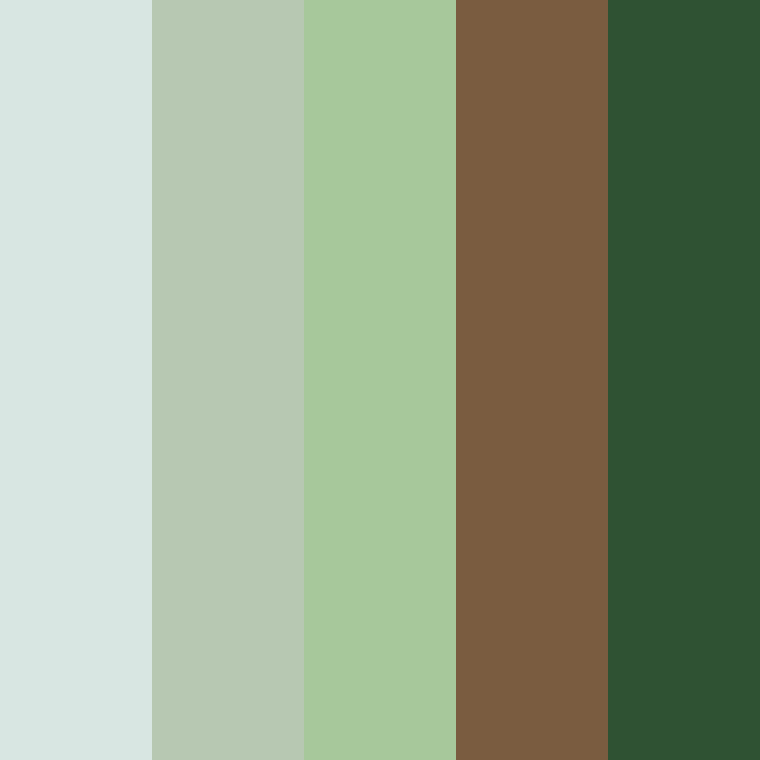 Download whispering forest retreat color palette PNG image (square)
