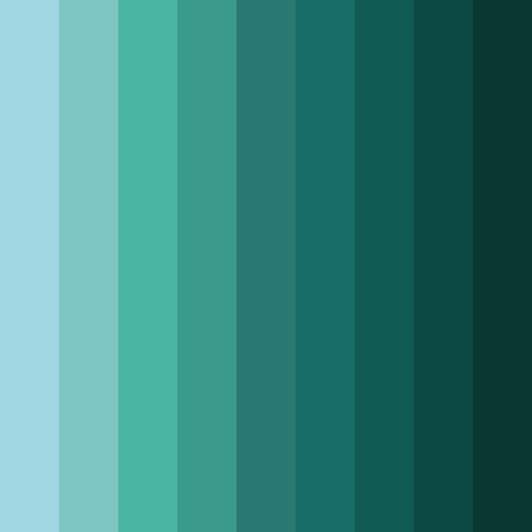 Download teal ocean color palette PNG image (square)