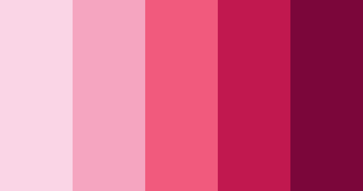 Download glamour rose color palette PNG image (landscape)