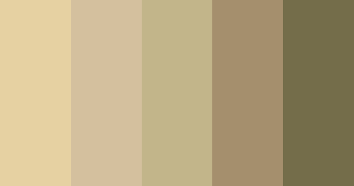 Download shades of beige color palette PNG image (landscape)