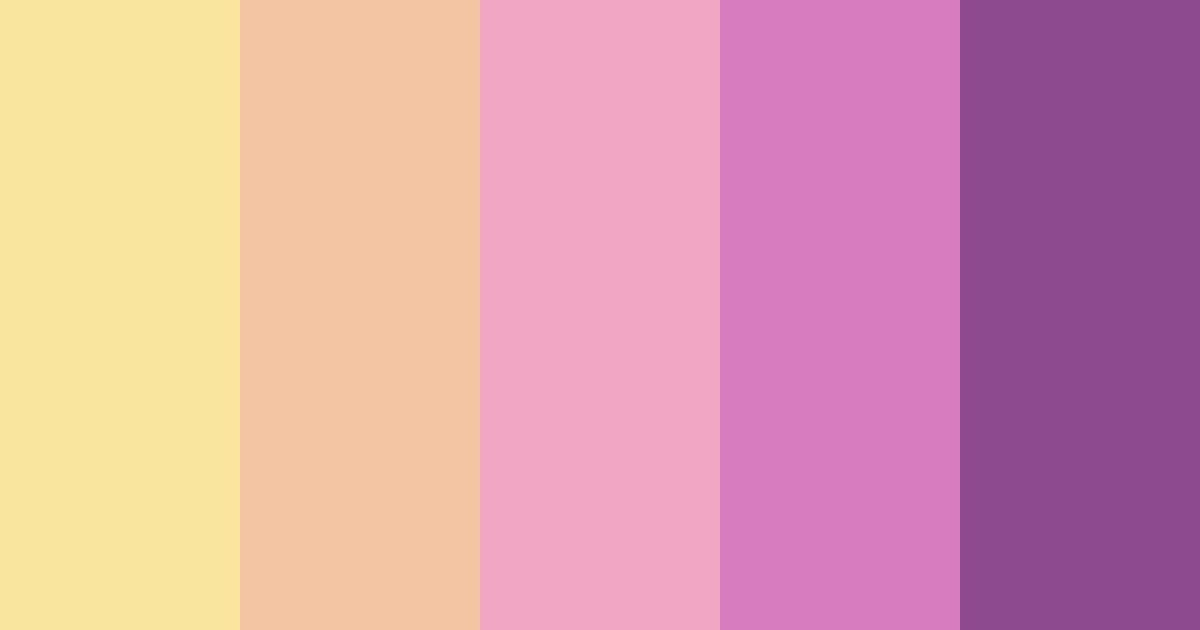 Download whimsical blossom color palette PNG image (landscape)