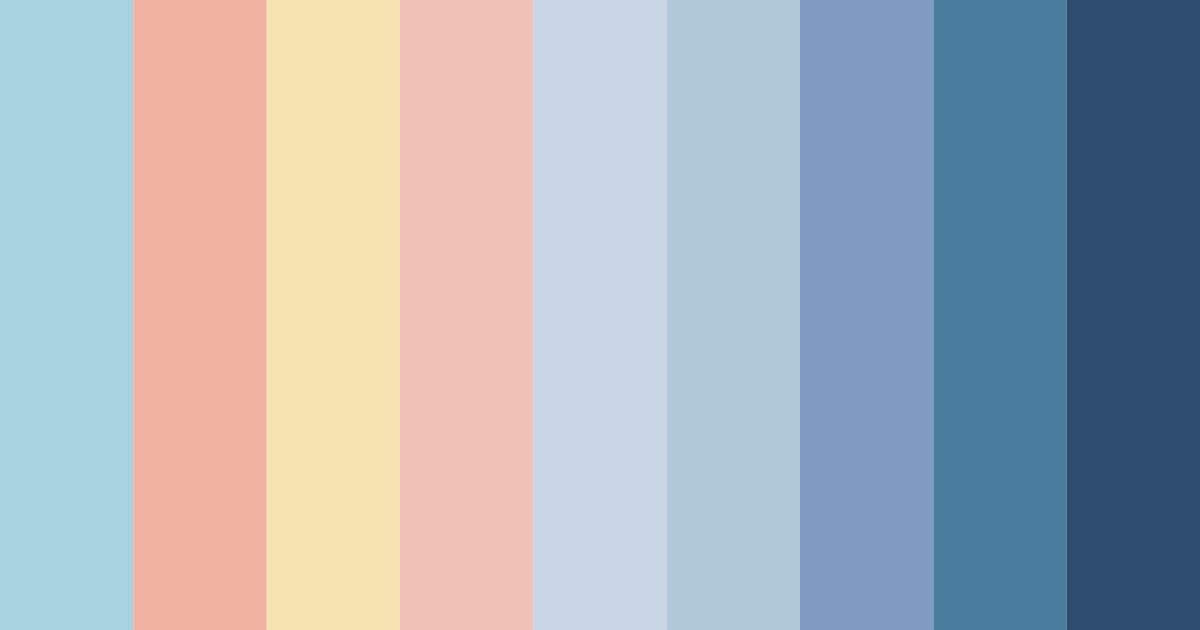 Download blue ocean vintage color palette PNG image (landscape)