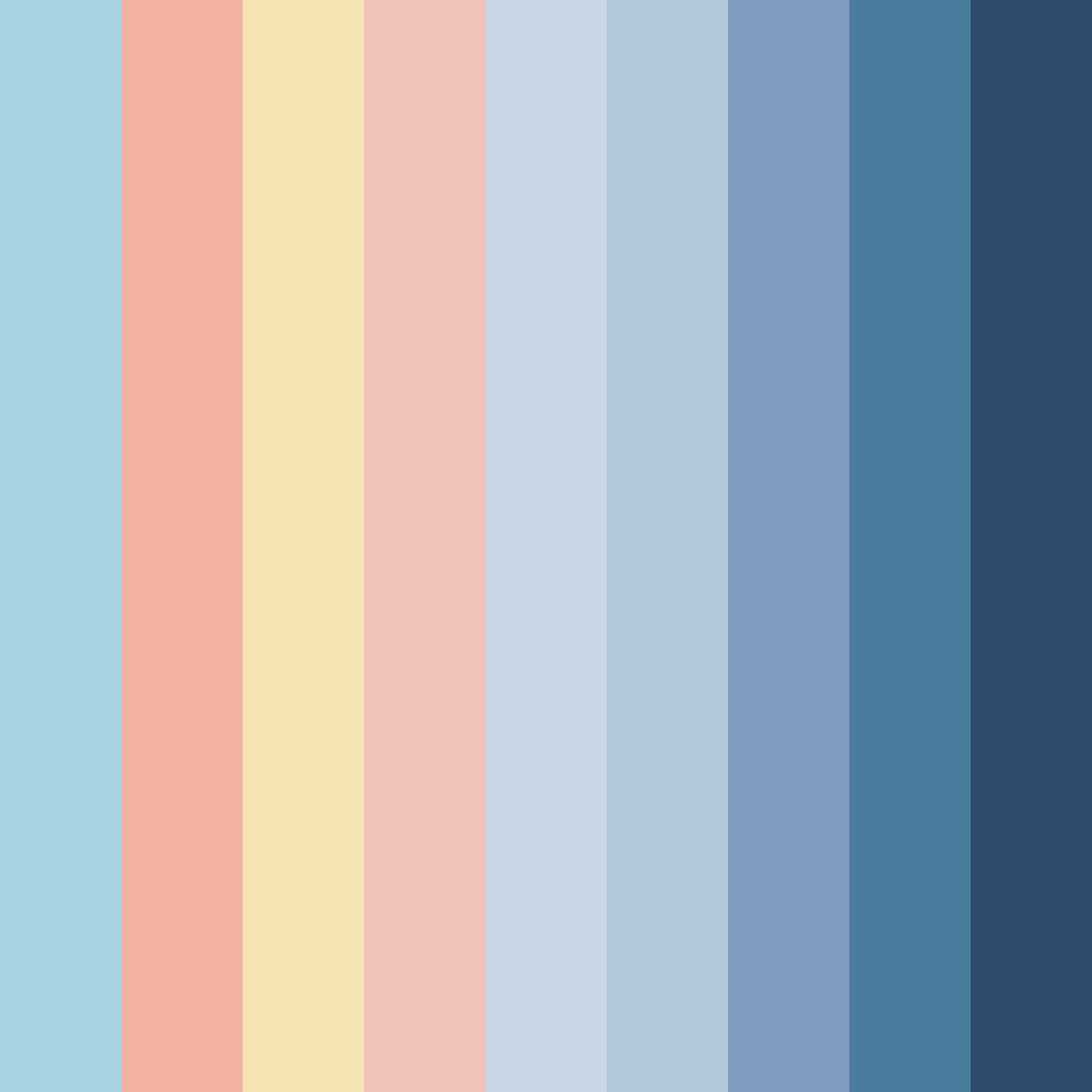 Download blue ocean vintage color palette PNG image (square)