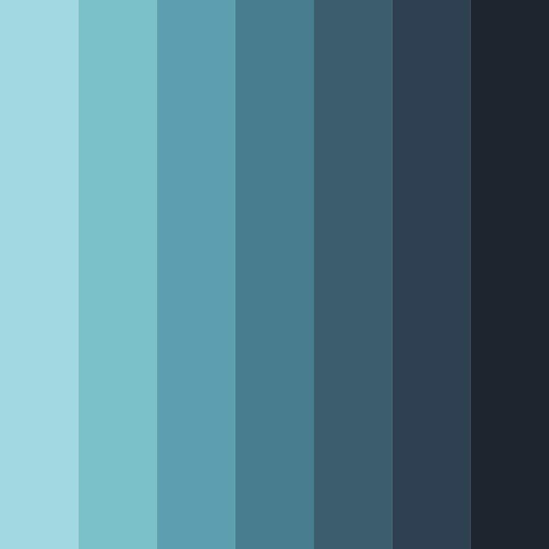 Download blue serenity color palette PNG image (square)