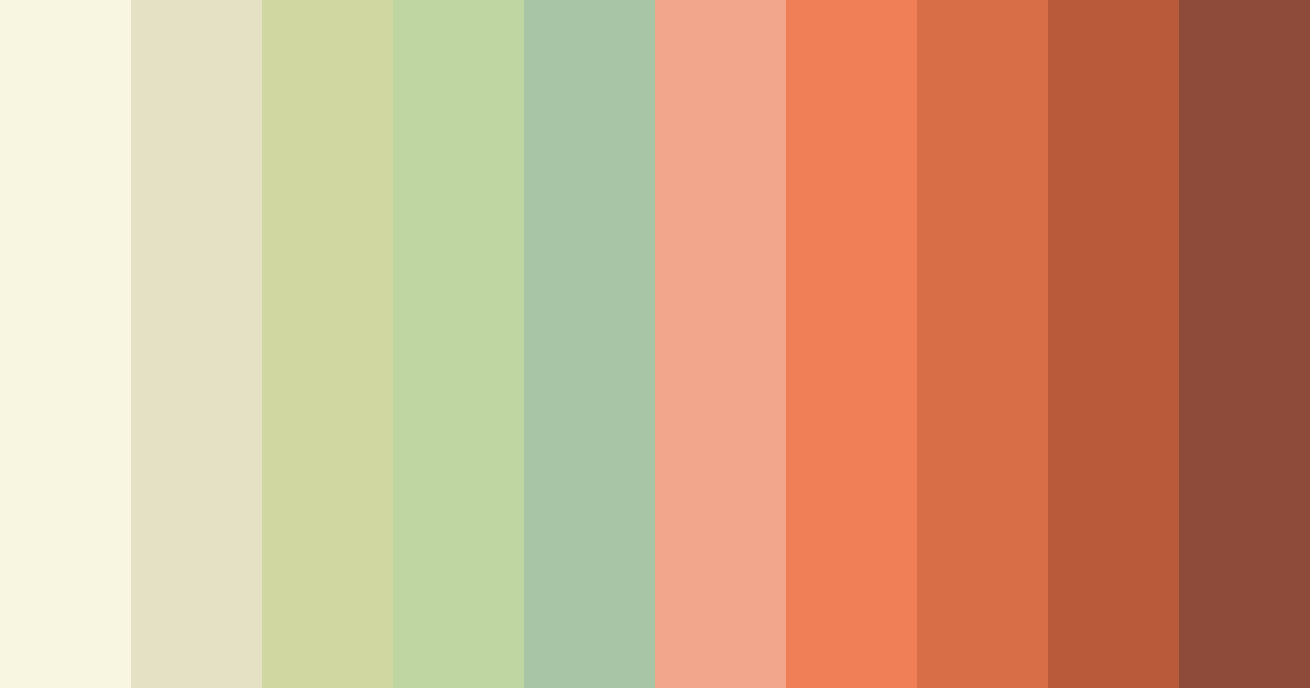 Download sage green harmony color palette PNG image (landscape)