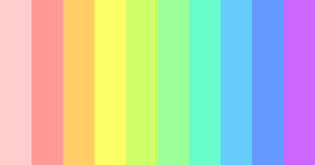 Download colorful rainbow color palette PNG image (landscape)