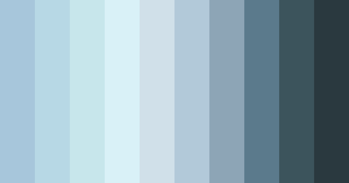 Download shades of blue color palette PNG image (landscape)