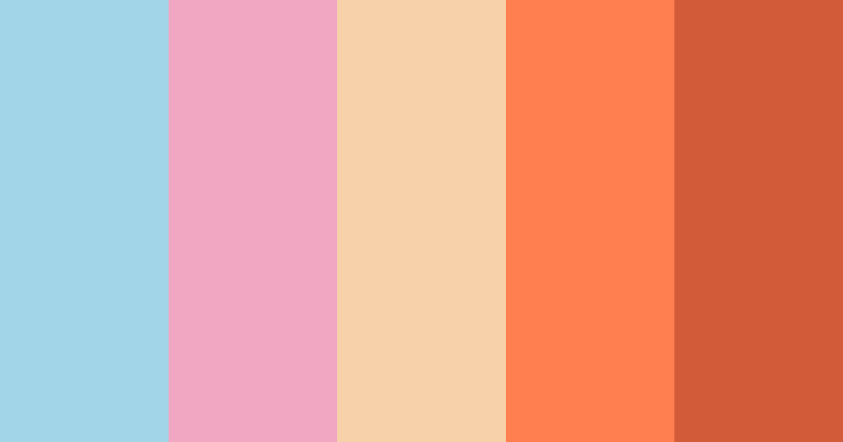 Download icy coral sunset color palette PNG image (landscape)