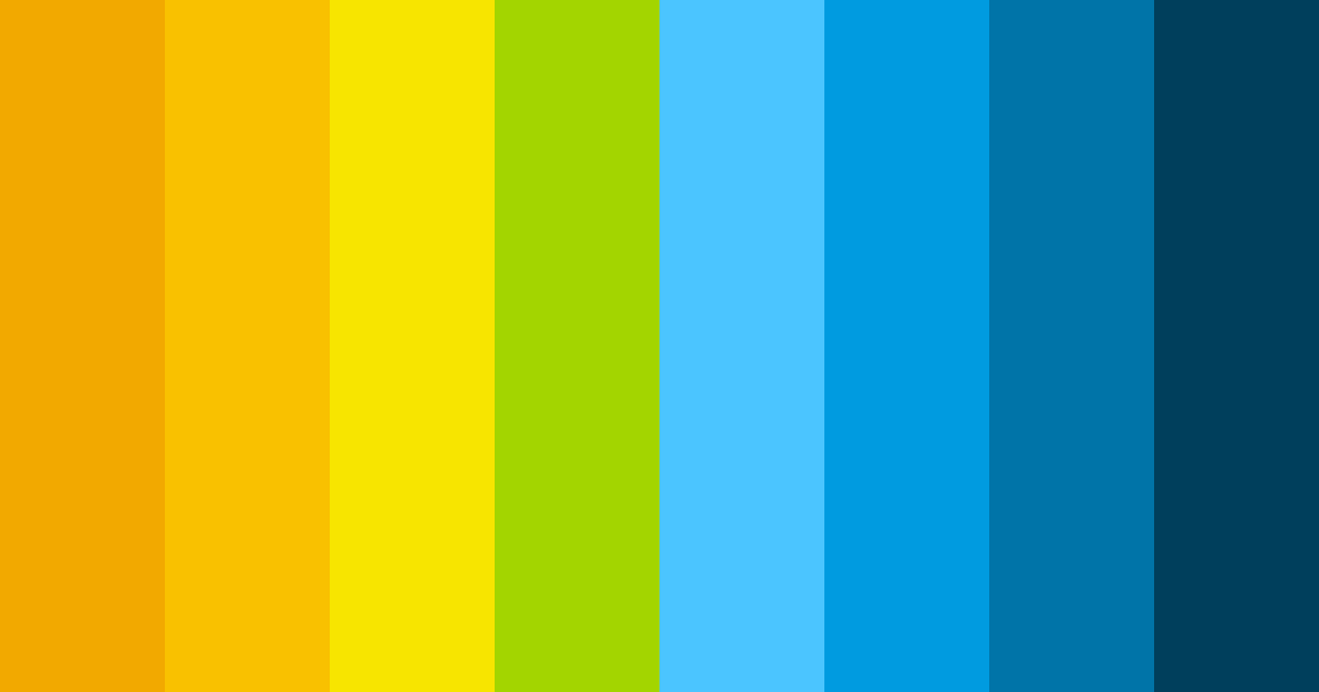 Download rainbow shades color palette PNG image (landscape)