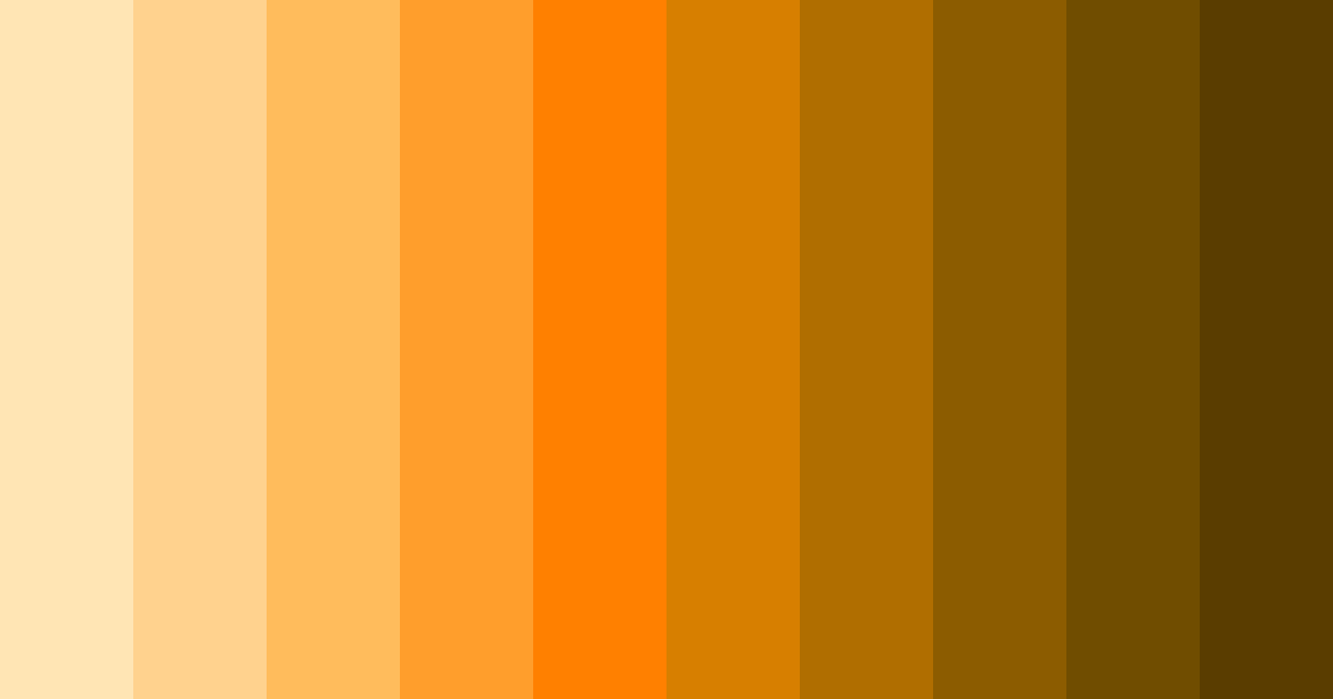 Download amber shades color palette PNG image (landscape)