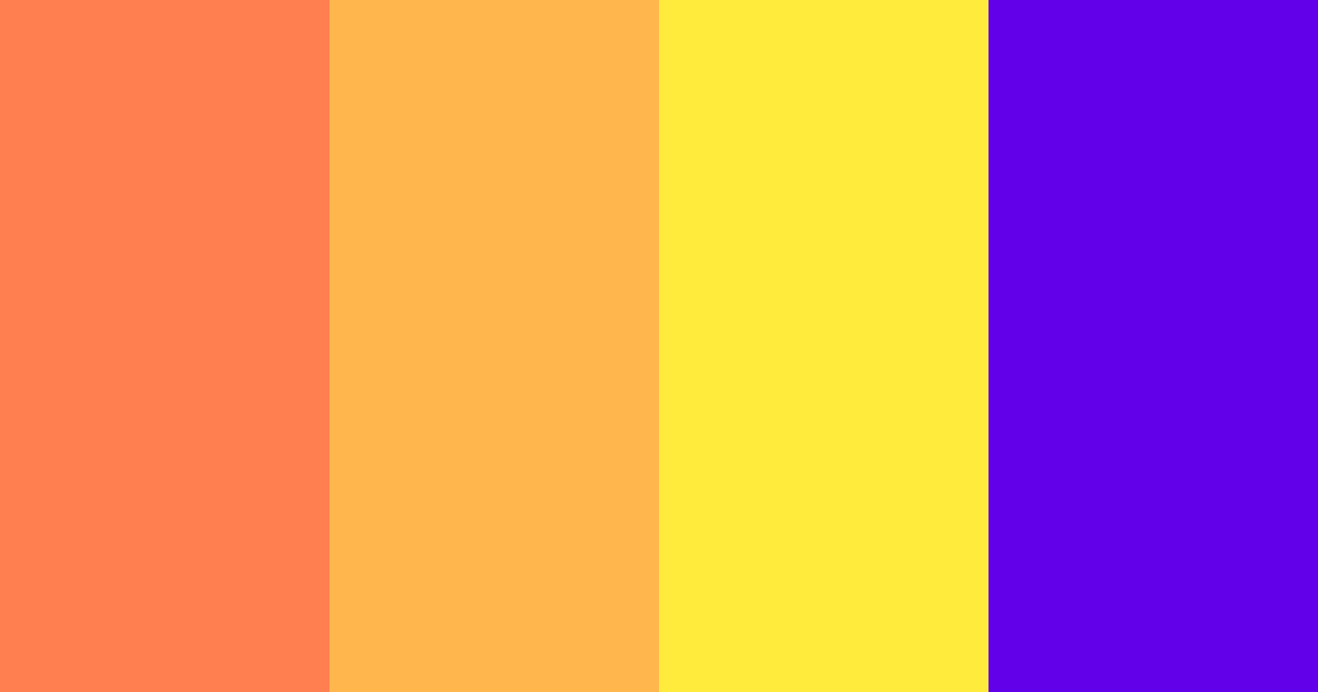 Download neon rainbow color palette PNG image (landscape)