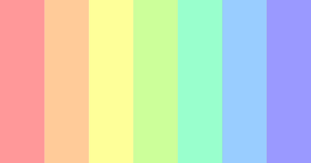 Download colorful rainbow color palette PNG image (landscape)