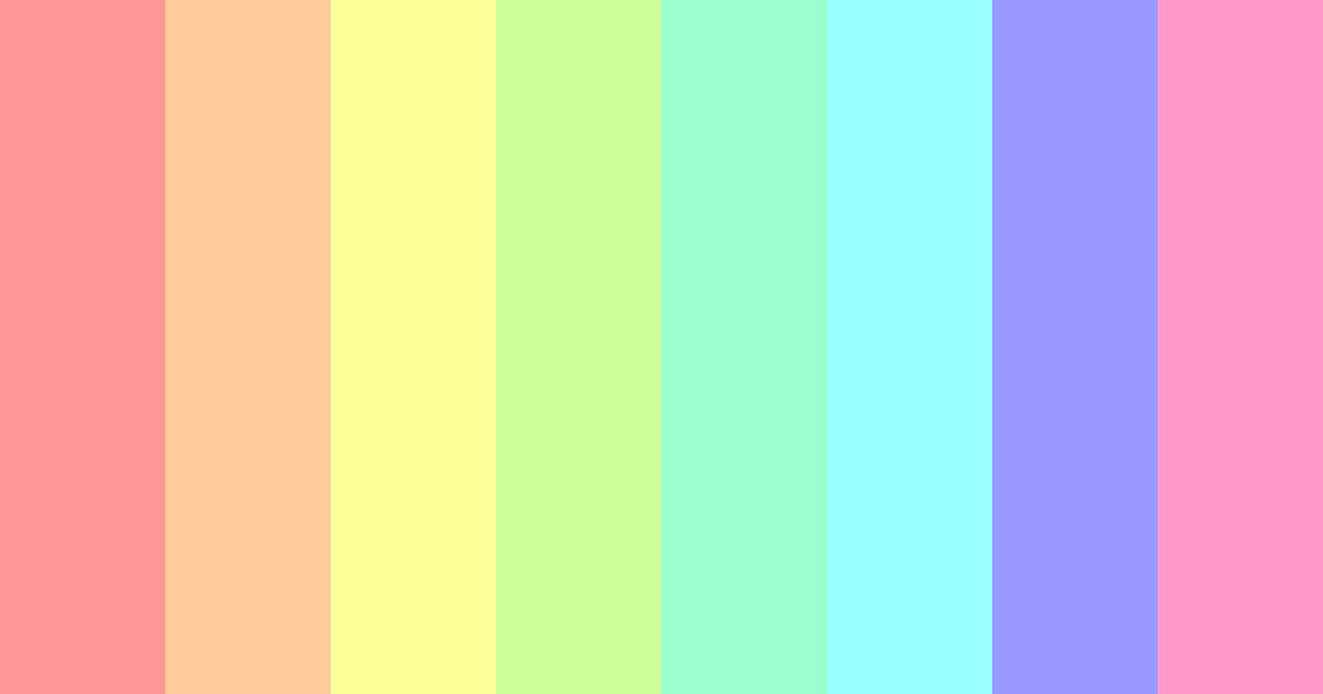 Download colorful rainbow color palette PNG image (landscape)