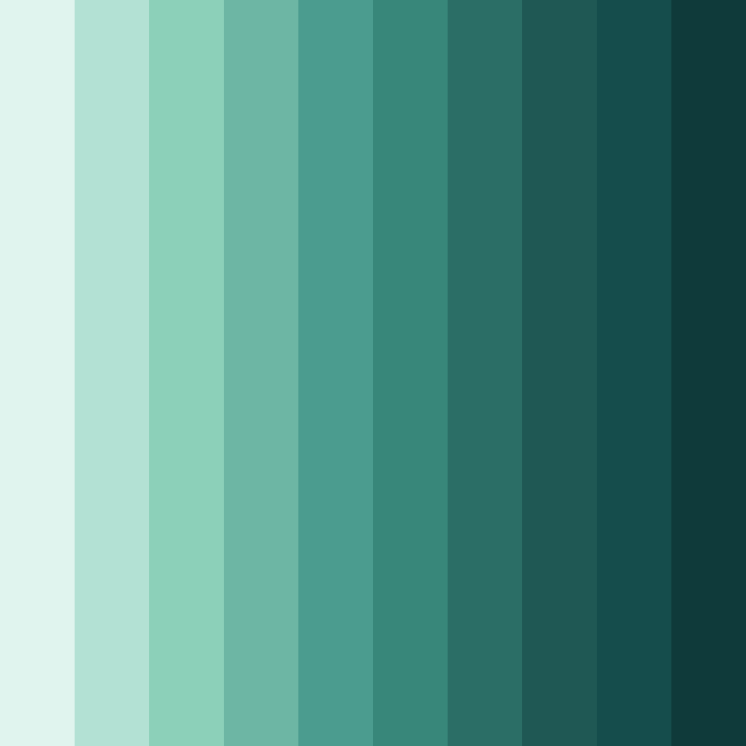 Download teal dreams color palette PNG image (square)