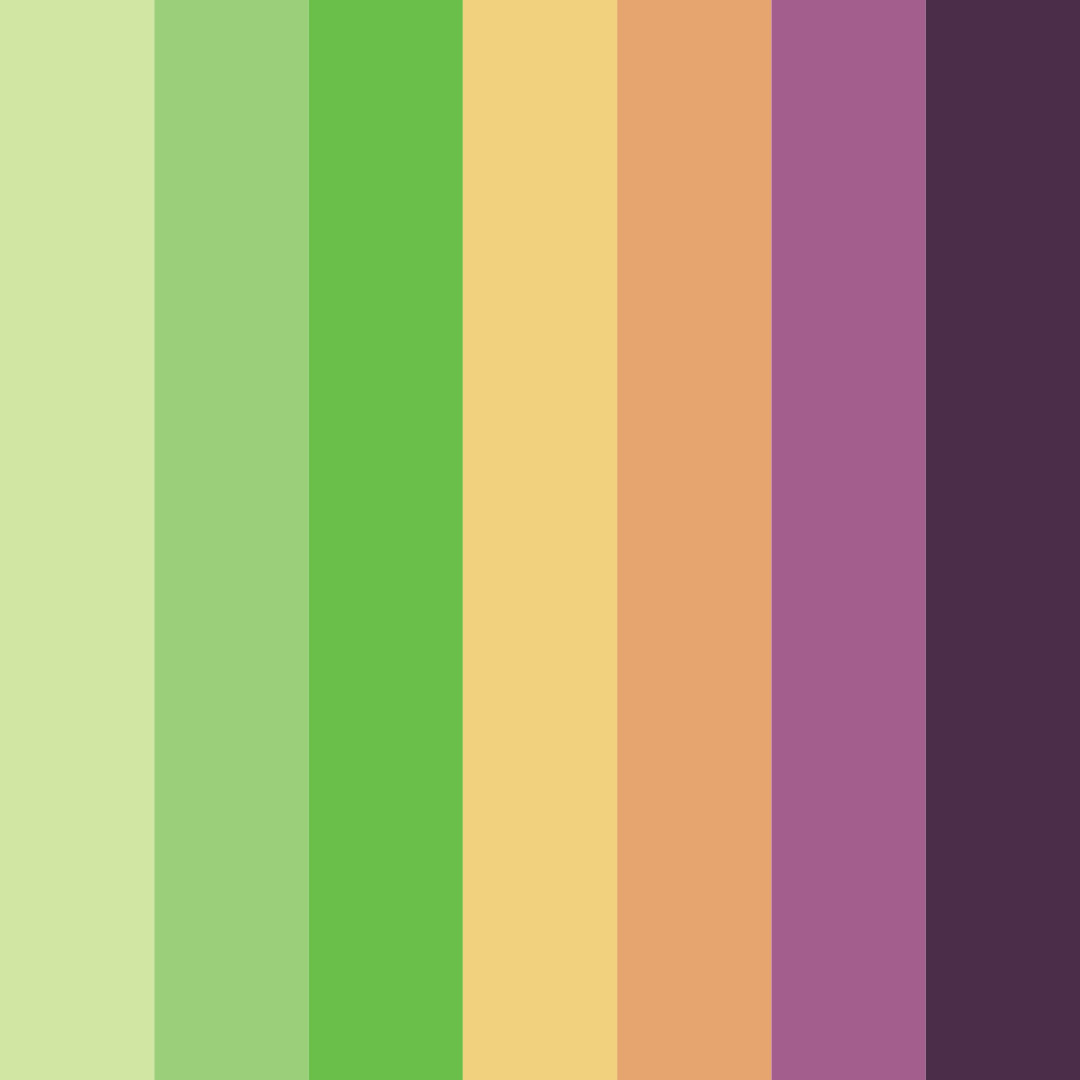 Download garden harmony color palette PNG image (square)