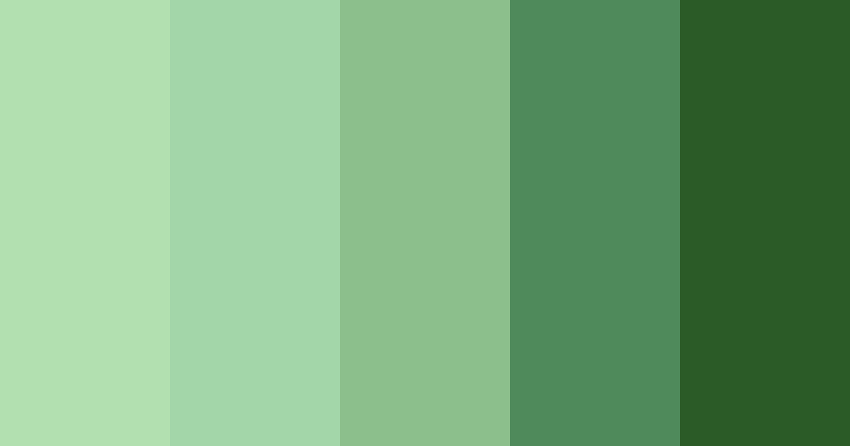 Download shades of forest green color palette PNG image (landscape)
