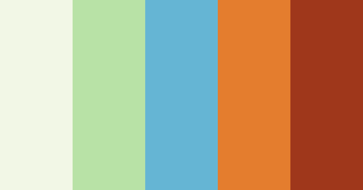 Download shades of green and orange color palette PNG image (landscape)