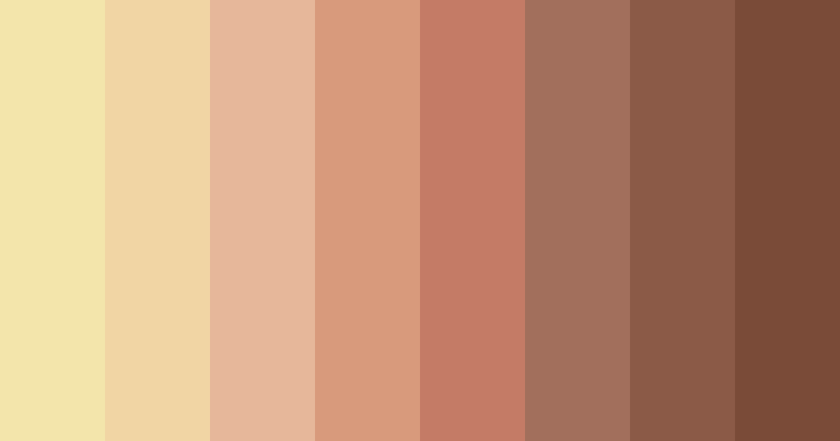 Download warm earthy tones color palette PNG image (landscape)