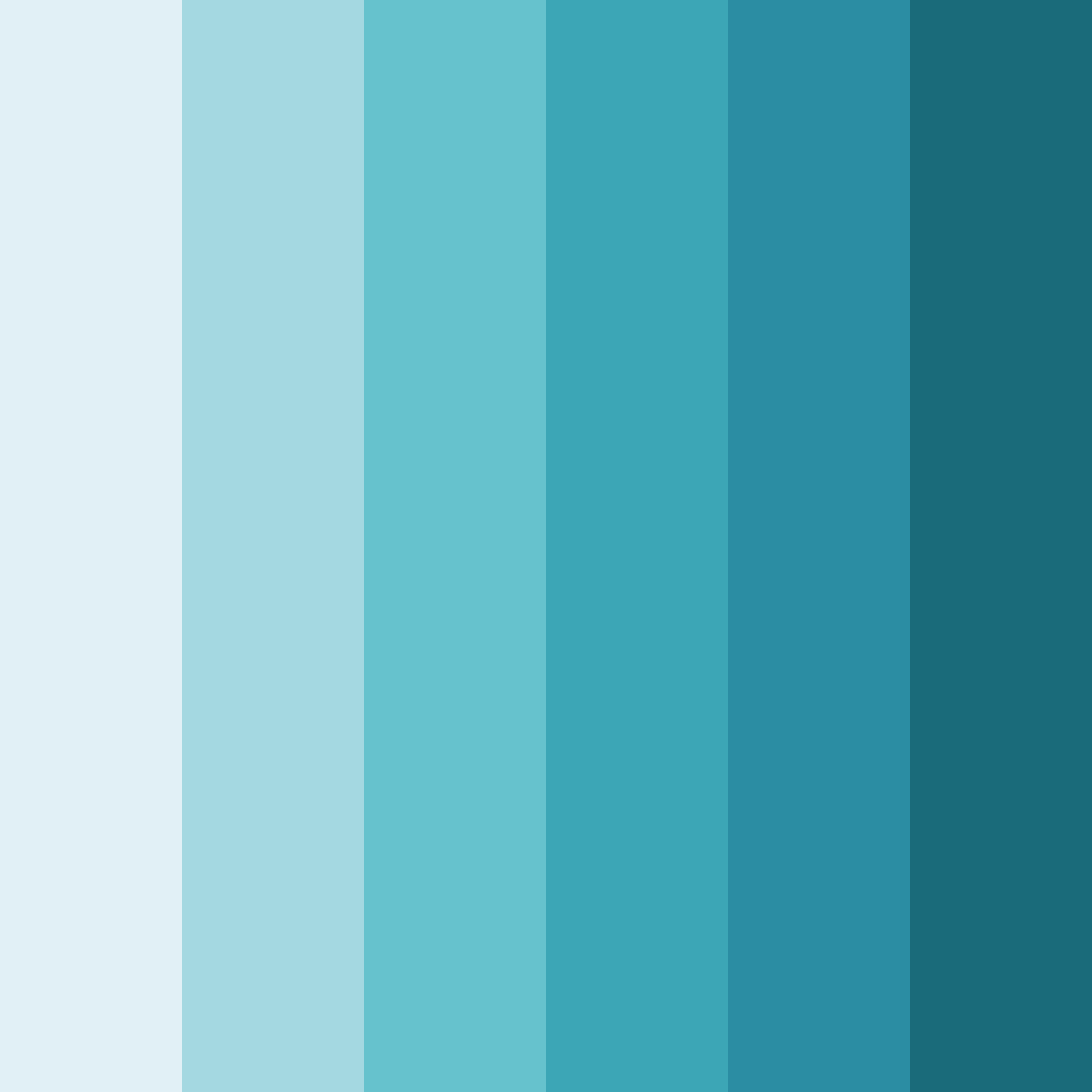 Download tiffany blue shades color palette PNG image (square)