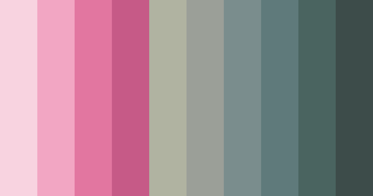 Download shades of pink green grey color palette PNG image (landscape)