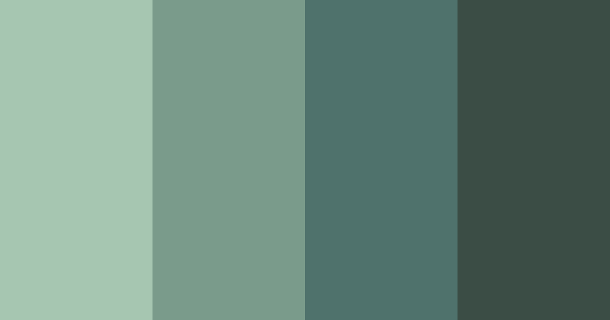 Download misty forest greens color palette PNG image (landscape)
