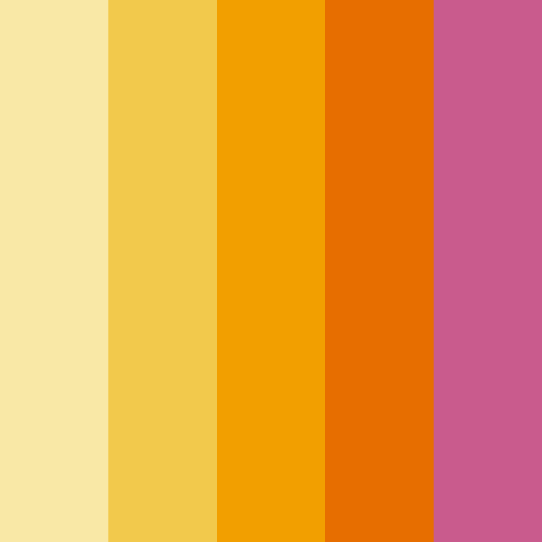 Download sunset getaway color palette PNG image (square)