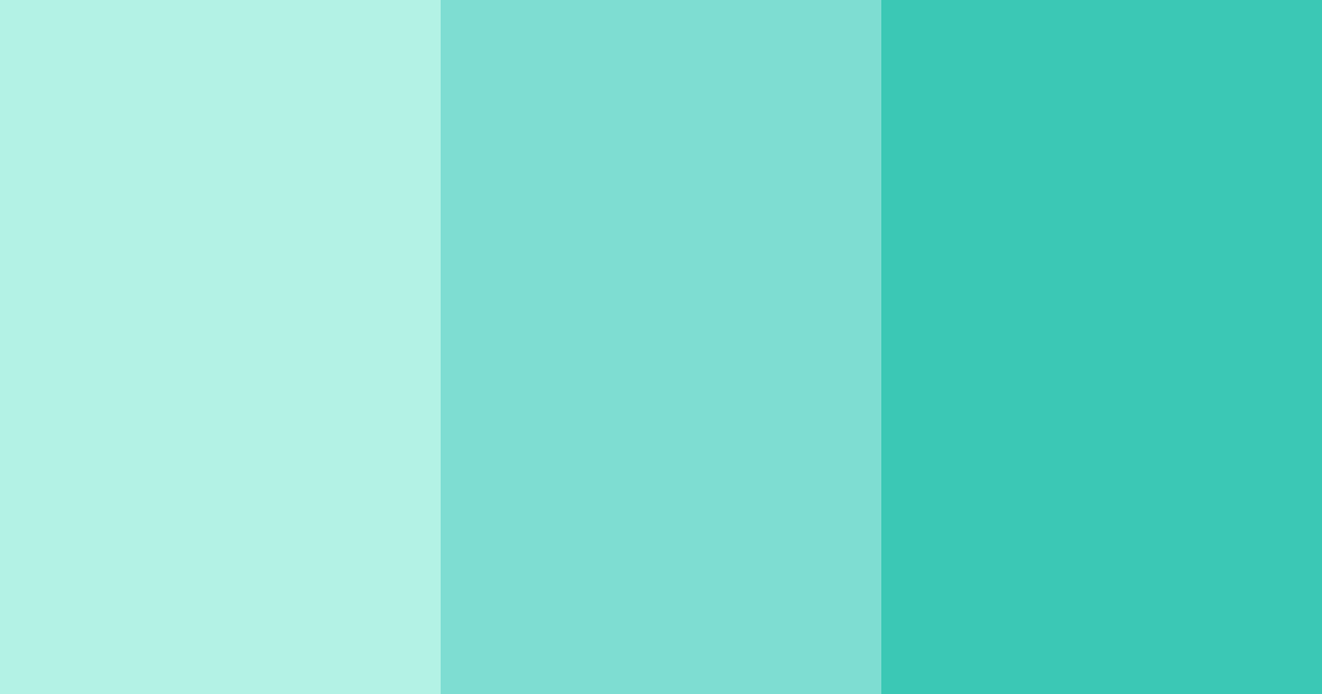Download teal dreams color palette PNG image (landscape)