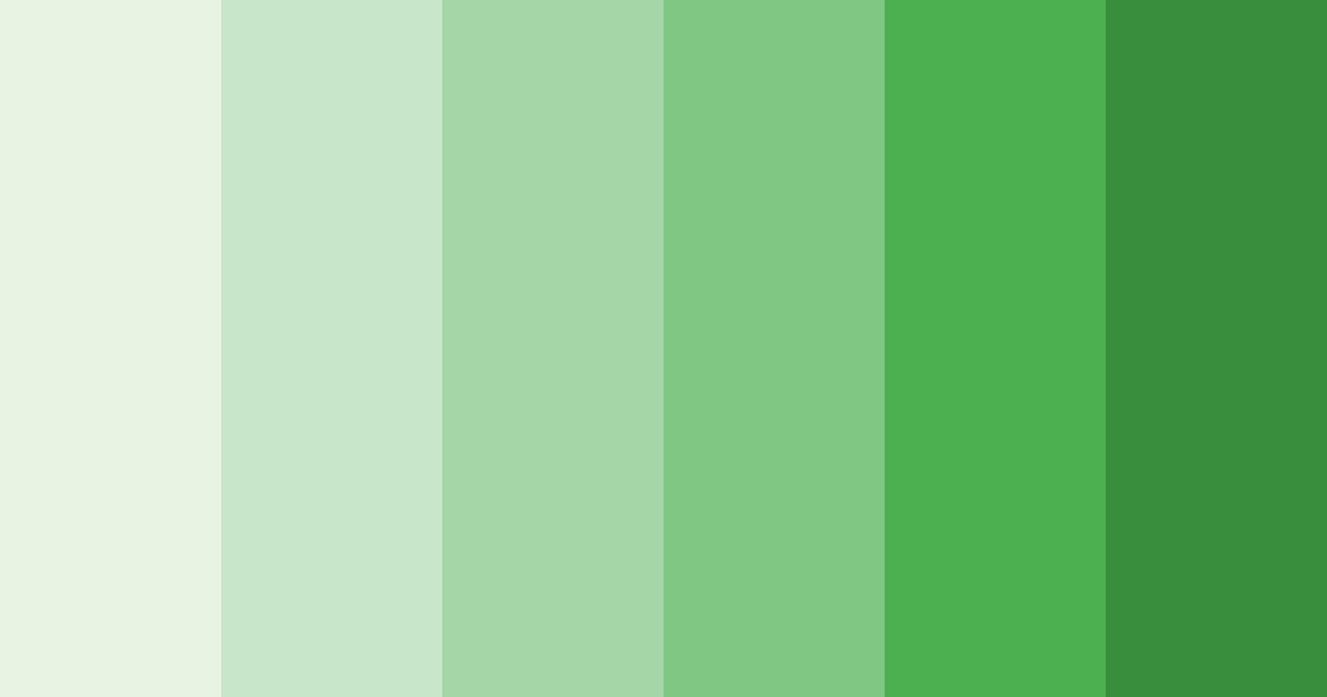 Download shades of green color palette PNG image (landscape)