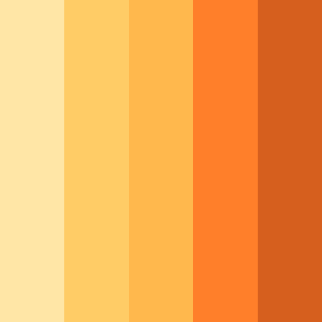 Download orange sunrise color palette PNG image (square)