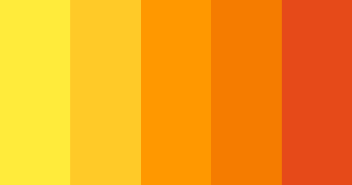 Download vibrant yellow color palette PNG image (landscape)