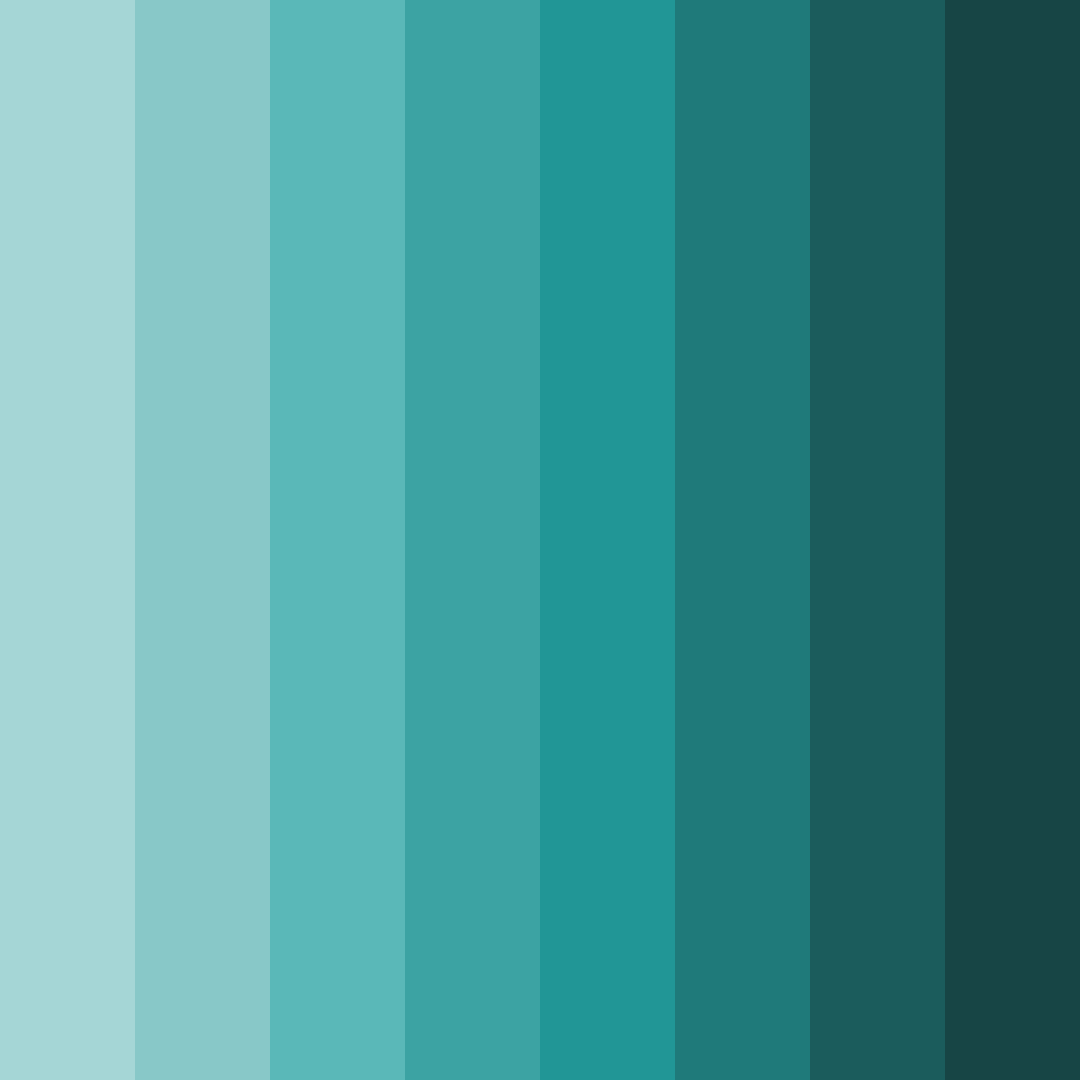 Download tropical teal harmony color palette PNG image (square)