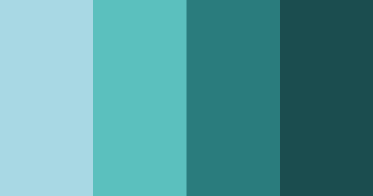 Download teal rivulet color palette PNG image (landscape)