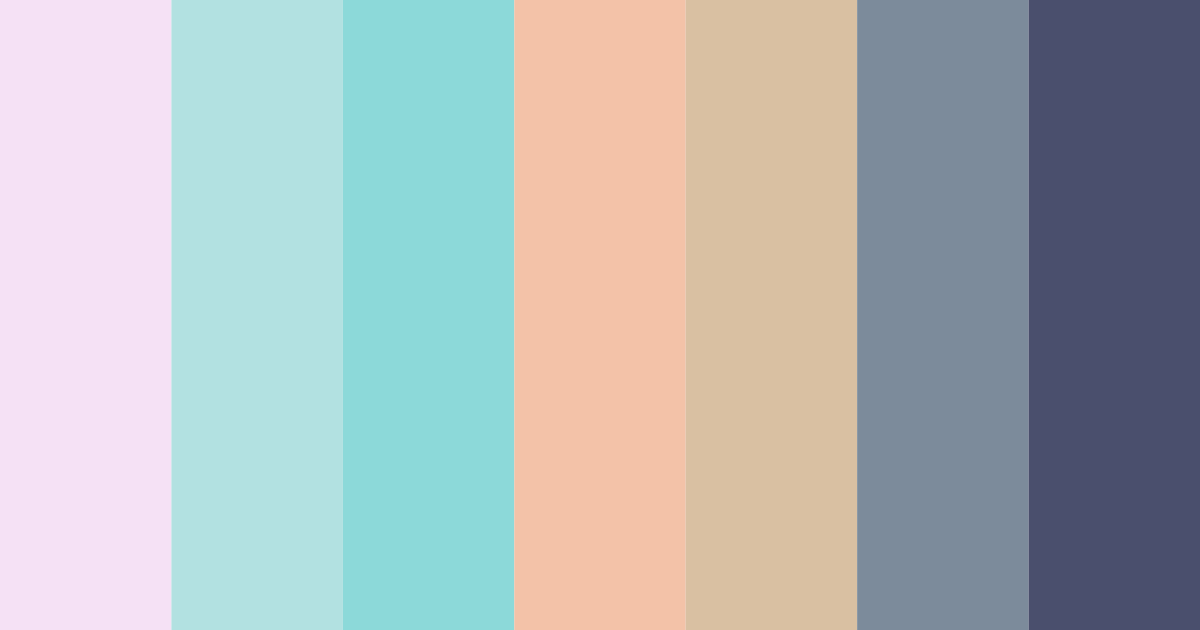 Download soft teal color palette PNG image (landscape)