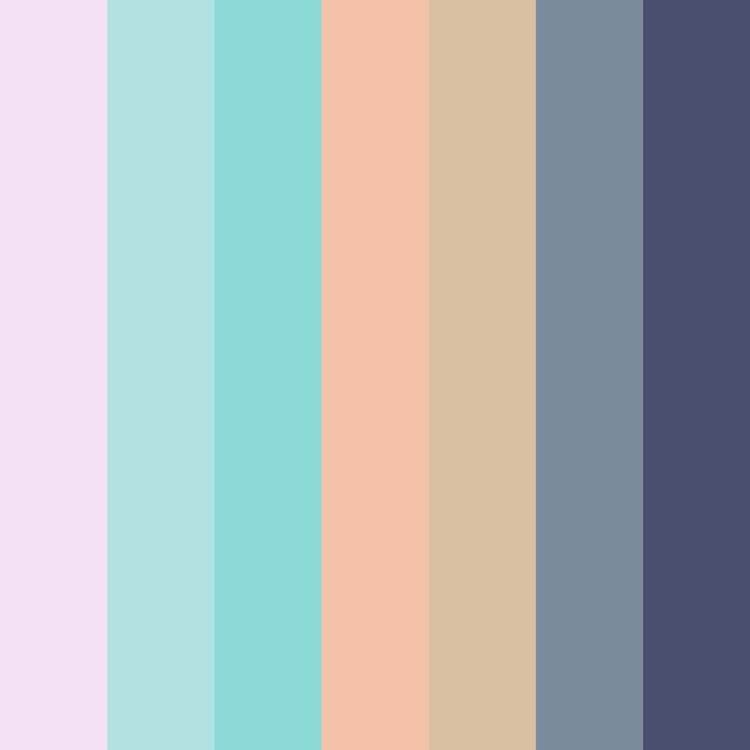 Download soft teal color palette PNG image (square)