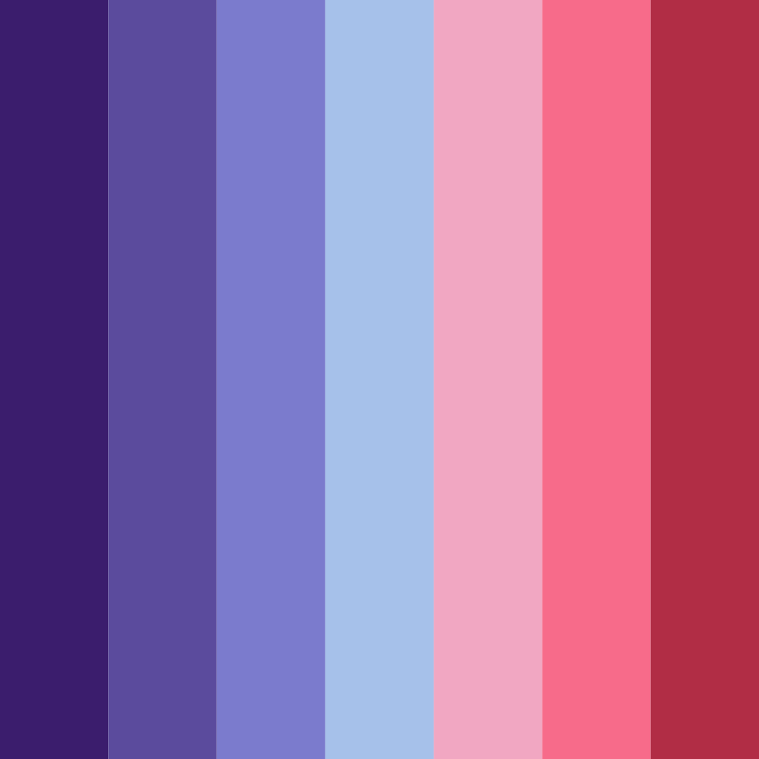 Download shades of purple color palette PNG image (square)