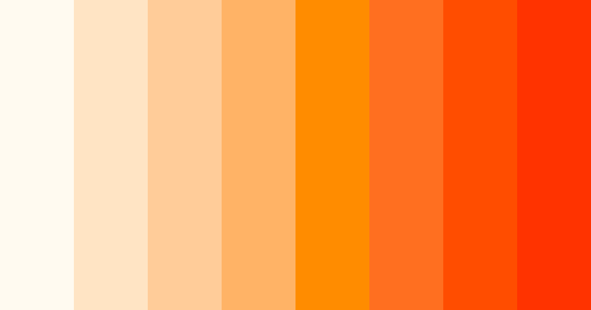 Download peachy shades color palette PNG image (landscape)